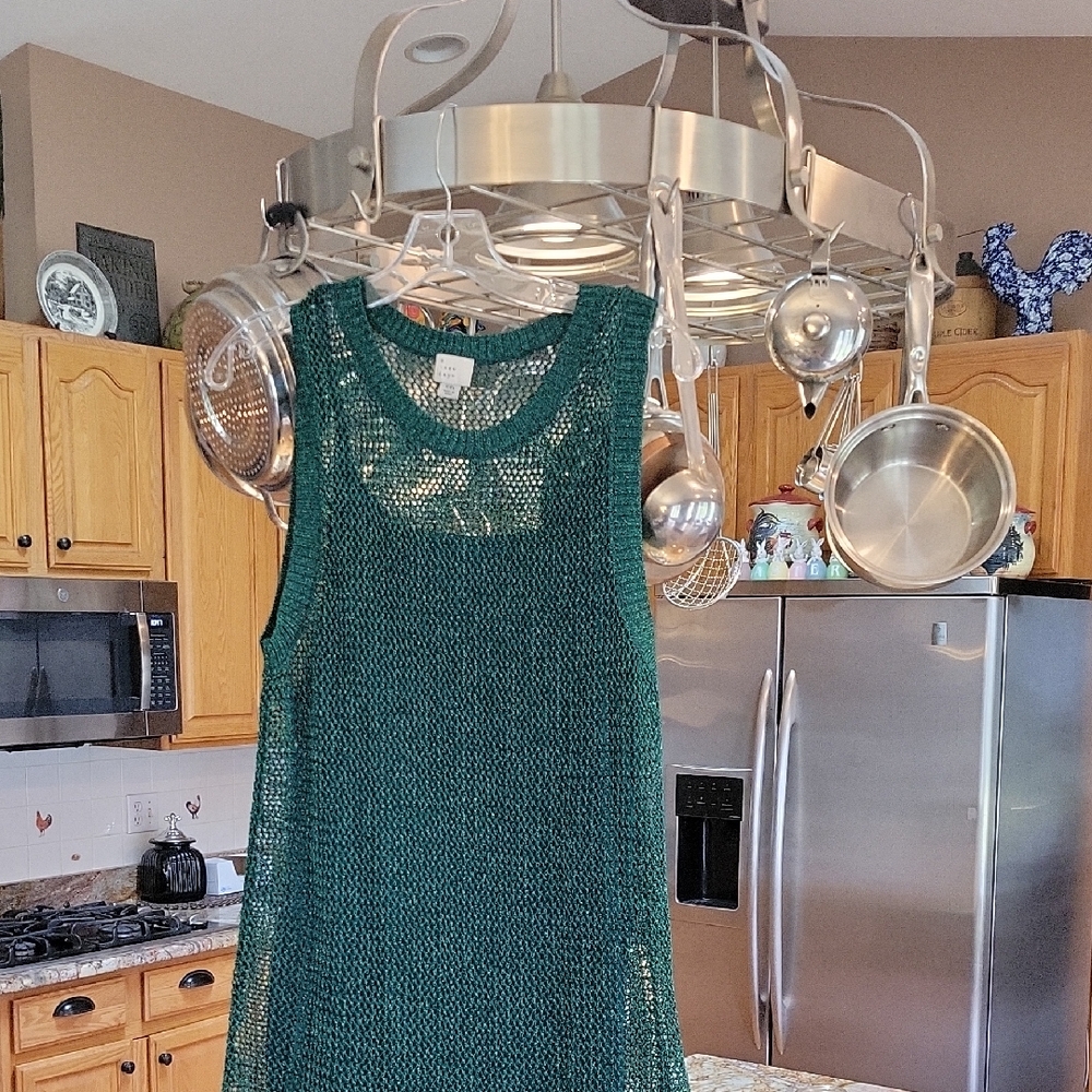 a new day Green Sleeveless Shimmer Dress Size XXL